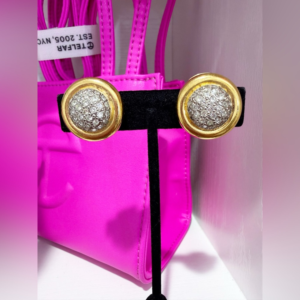Valentino Crystal Round Earrings
